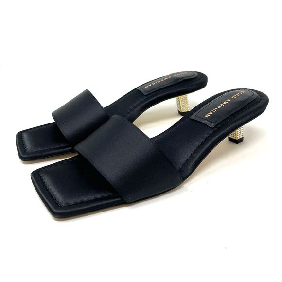 Good American Kickstand Slide Sandal Mules Black Size 7 GA117K-X - Picture 4 of 10